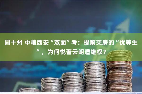 园十州 中粮西安“双面”考：提前交房的“优等生”，为何悦著云朗遭维权？